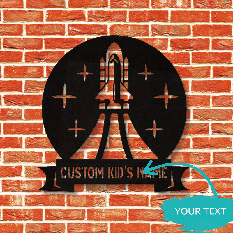 customized kids name space rocket metal   personalized bedroom sign iron construction ideal for boys room decor birthday gifts applicable   14 details 5