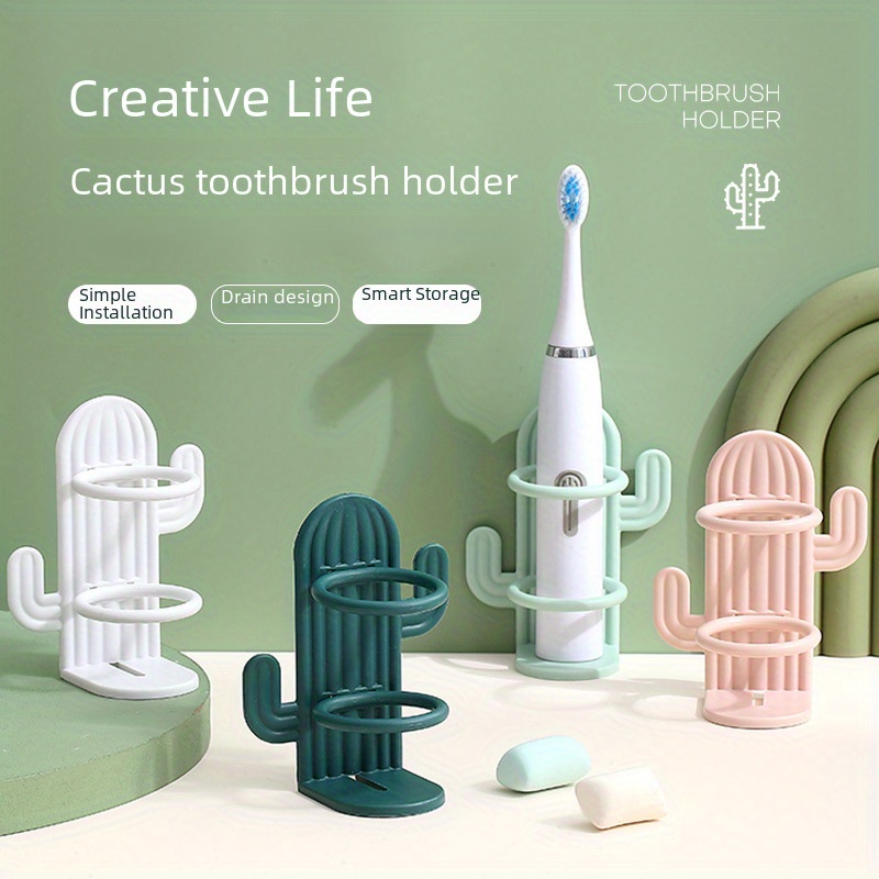 

-shaped -mounted Toothbrush - , No-drill Installation, - Bathroom Organizer For & Toothbrushes