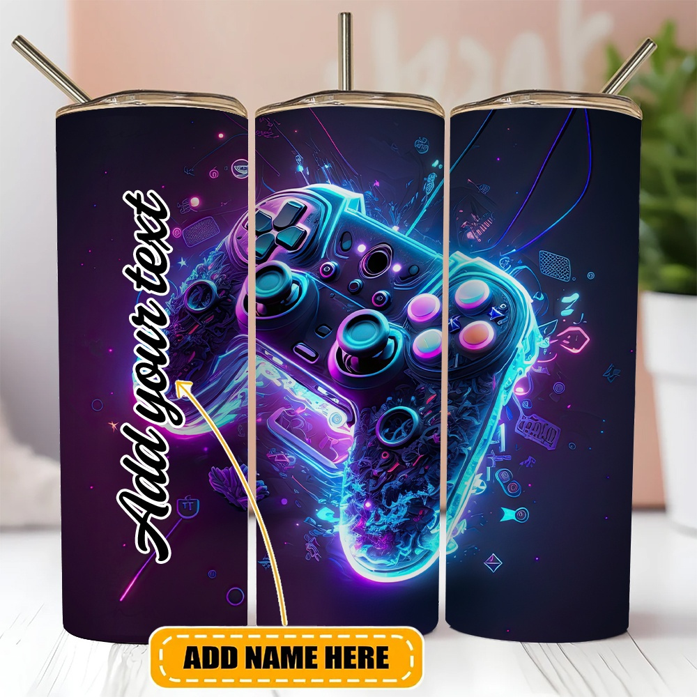 

Custom Name 1pc 20oz Add Your Own Text Gamer Stainless Steel - Insulated, Leak-proof Lid & Straw,