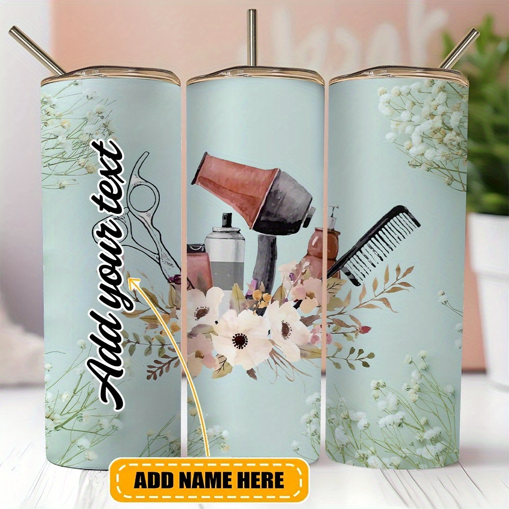 

Custom 20oz Stainless Steel - Personalize , Hair Dresser Life Theme, Vacuum Insulated & Reusable, Hand Wash Only