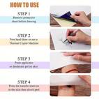 kit de rastreo térmico para tatuajes manuales/transferencia de plantillas, 40 hojas