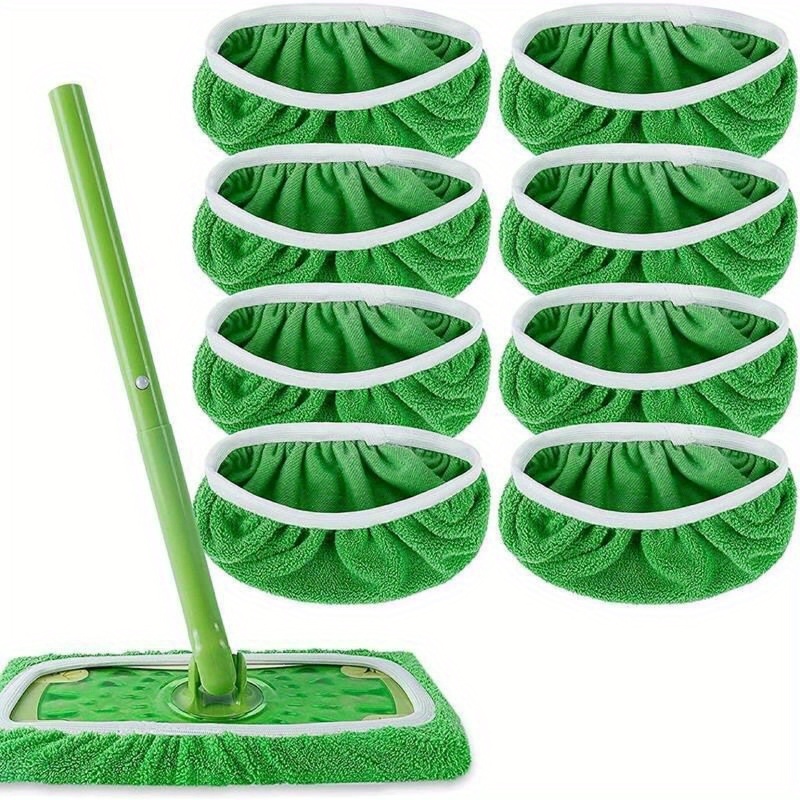 

8 Pcs Sweeper Compatible Microfiber Mop Pads: Reusable, Washable, And Suitable For Dry & Wet Cleaning