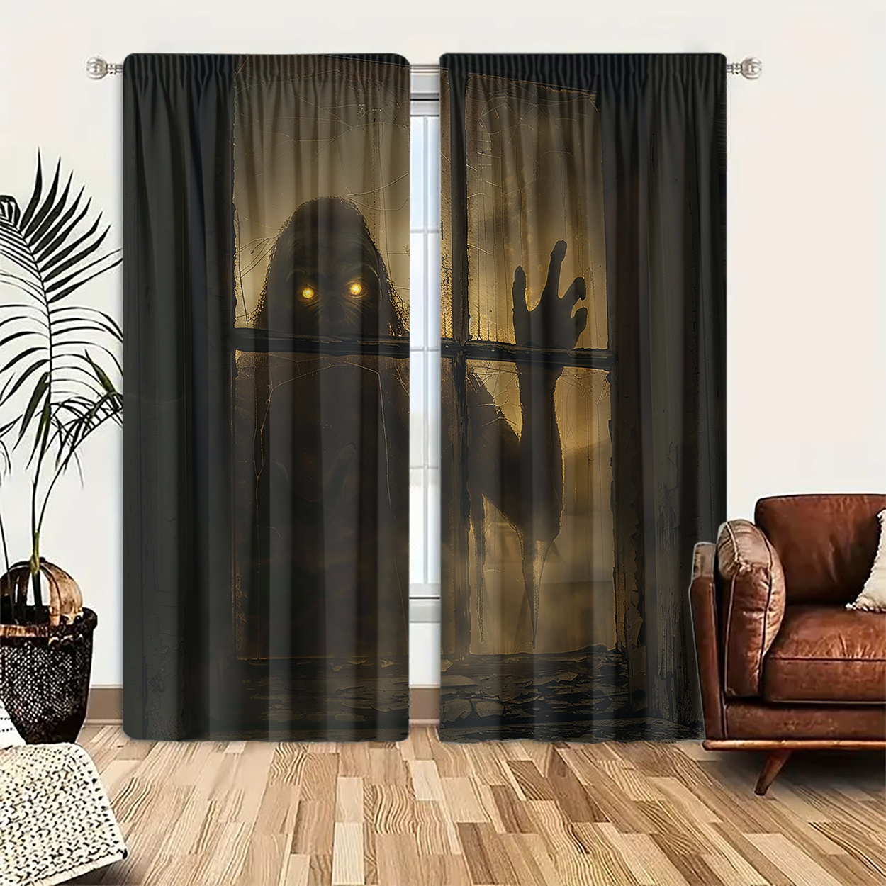 

2pcs Set, - Curtains For & - Rod , Polyester, -, , , For