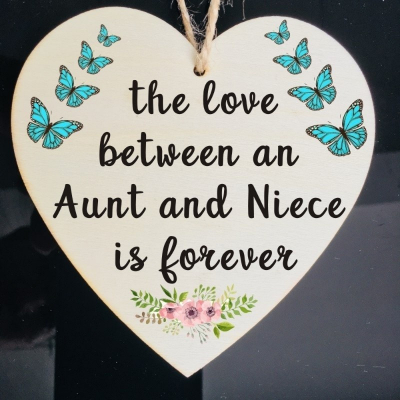 

Forever Love Heart: Aunt And Niece Wooden Gift - Mother's Day, Christmas, Birthday, Aunt Gift Ideas - No Electricity Required