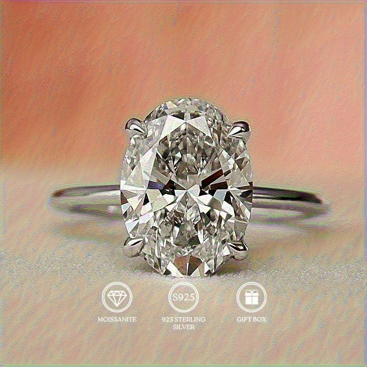 

1/2/3 Moissanite - 925 Silvery Jewelry , For Weddings, Anniversaries, And , A And