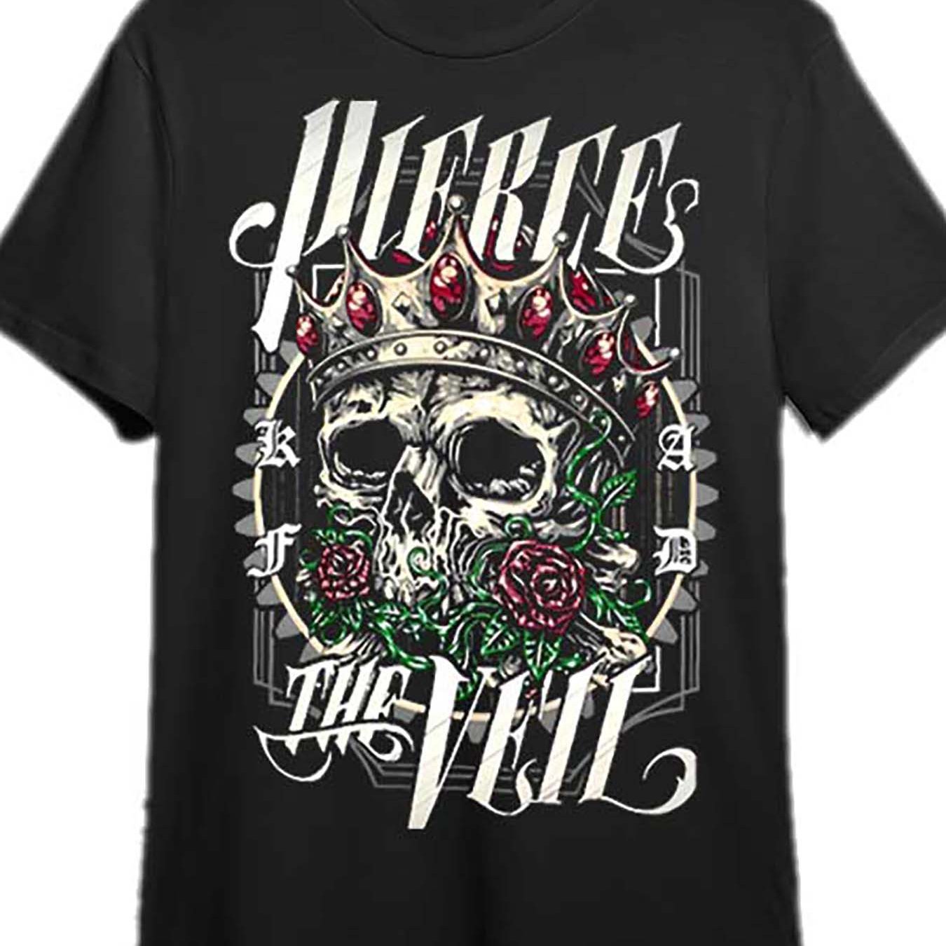 

Pierce T-shirt - Rock Band T-shirt - With The Men's Short Sleeve Printed T-shirt Collection Black