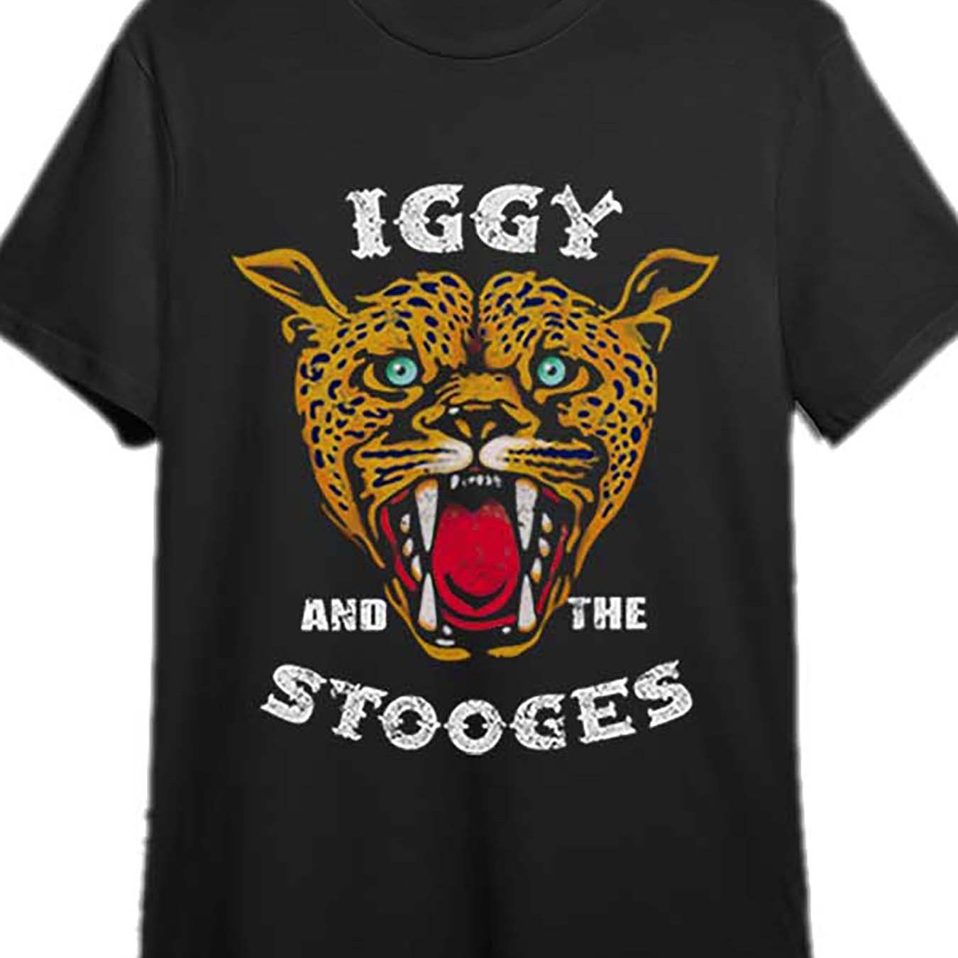 

Iggy And The T-shirt, Limited Edition Vintage Style Design, Fun Men's Short Sleeve Printed T-shirt Series Black