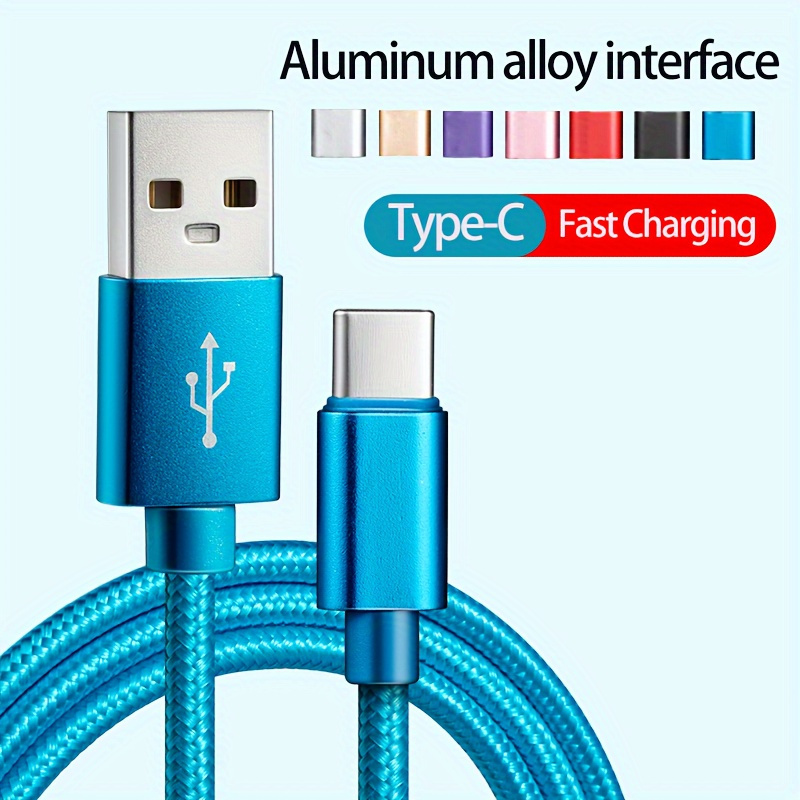 

2pcs Usb Type C Cable Fast Charging Data Cord , Redmi, Mobile Phone Charging Cable