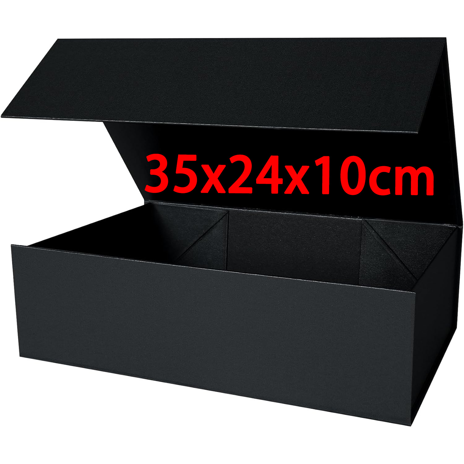 

1pc Large Black Paper Gift Box With Lid - Multipurpose Storage & Packaging Box For Wedding, Bridesmaid & Groomsman, Birthday, Christmas, Thanksgiving - Use Without Power, Weather-independent