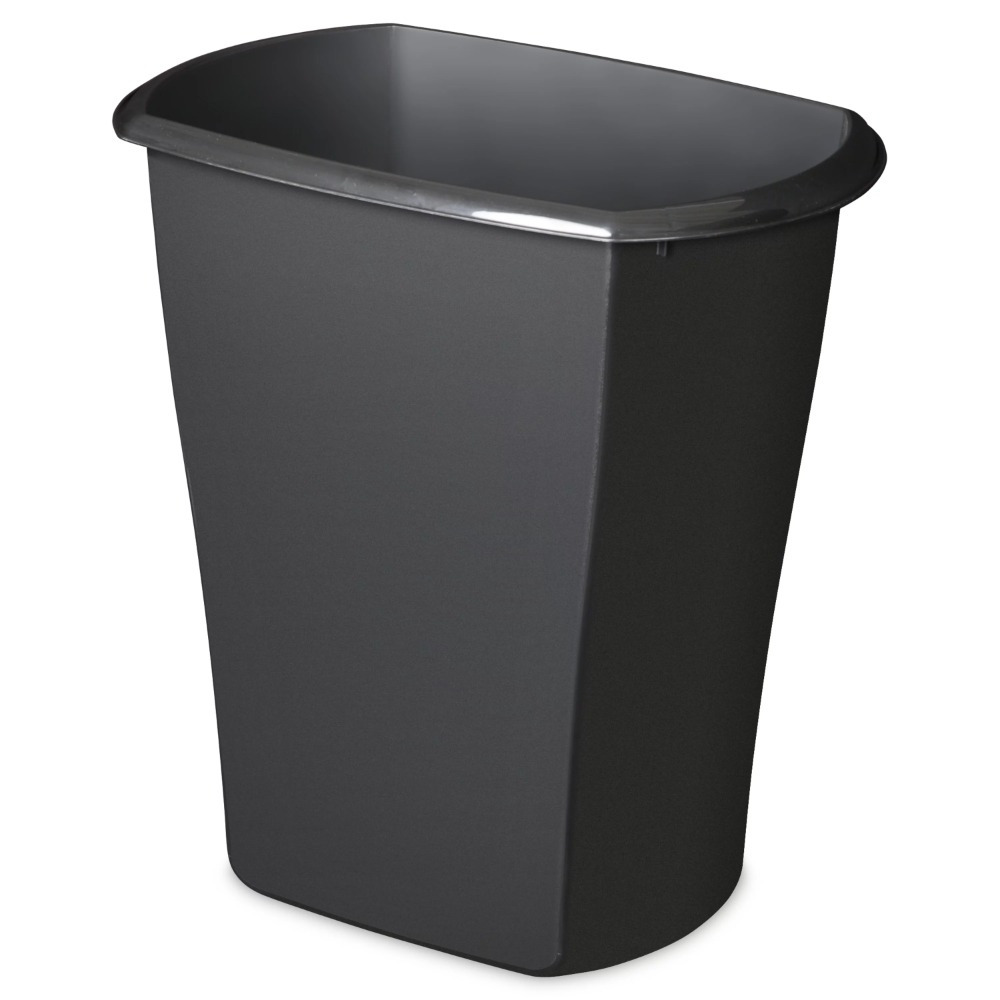 

10 Gallon Rectangular Trash Can, Plastic, Kitchen, Black Trash Can