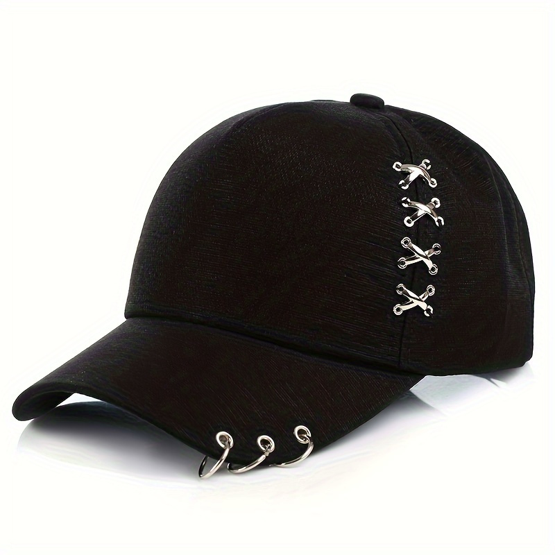 Image of Korean Version Of Metal Cross Duckbill Baseball Cap Men And Women Fashion Trendy Sun Hat Couple Casual Hat