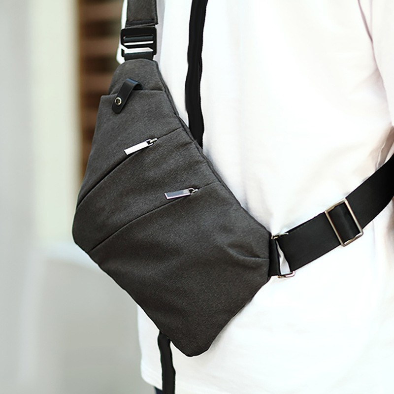 Men's Slim Anti-Theft Backpack, Lightweight Chest Bag