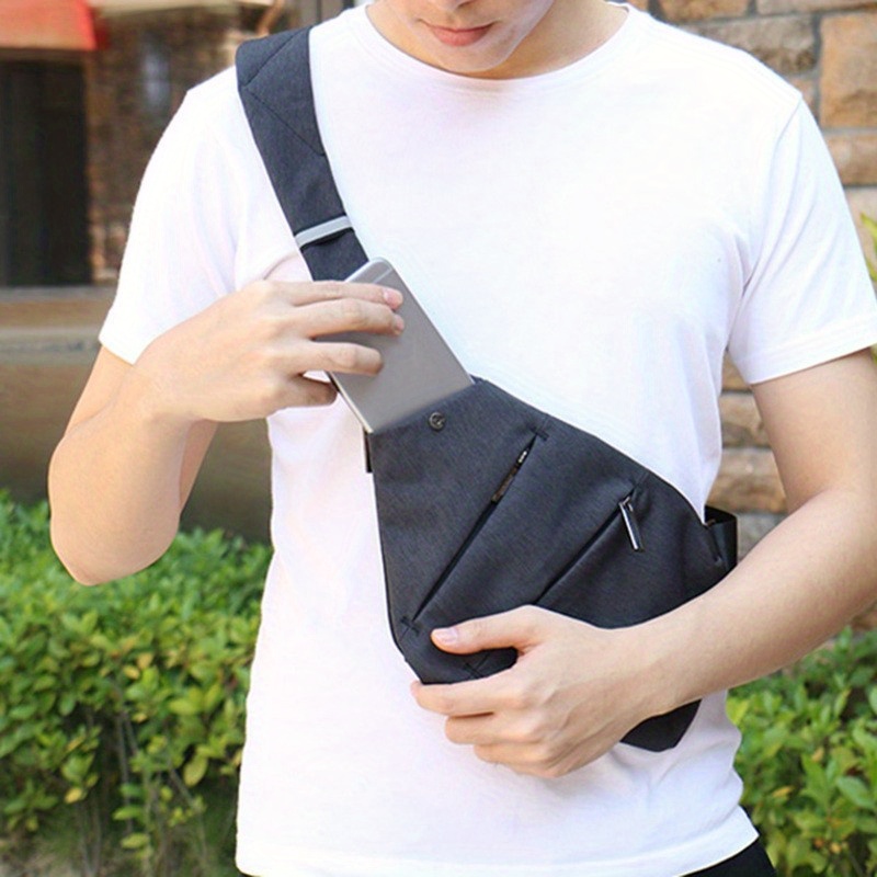 Men's Slim Anti-Theft Backpack, Lightweight Chest Bag