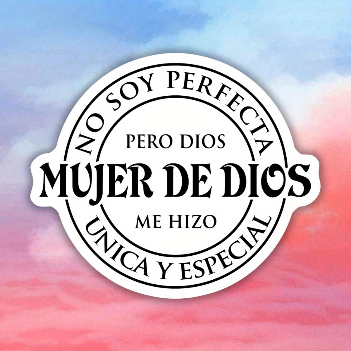 

1pc Vinyl Mujer De Dios Sticker - Spanish Decal For Cars, Laptops & Personal Belongings, Inspirational Christian Design