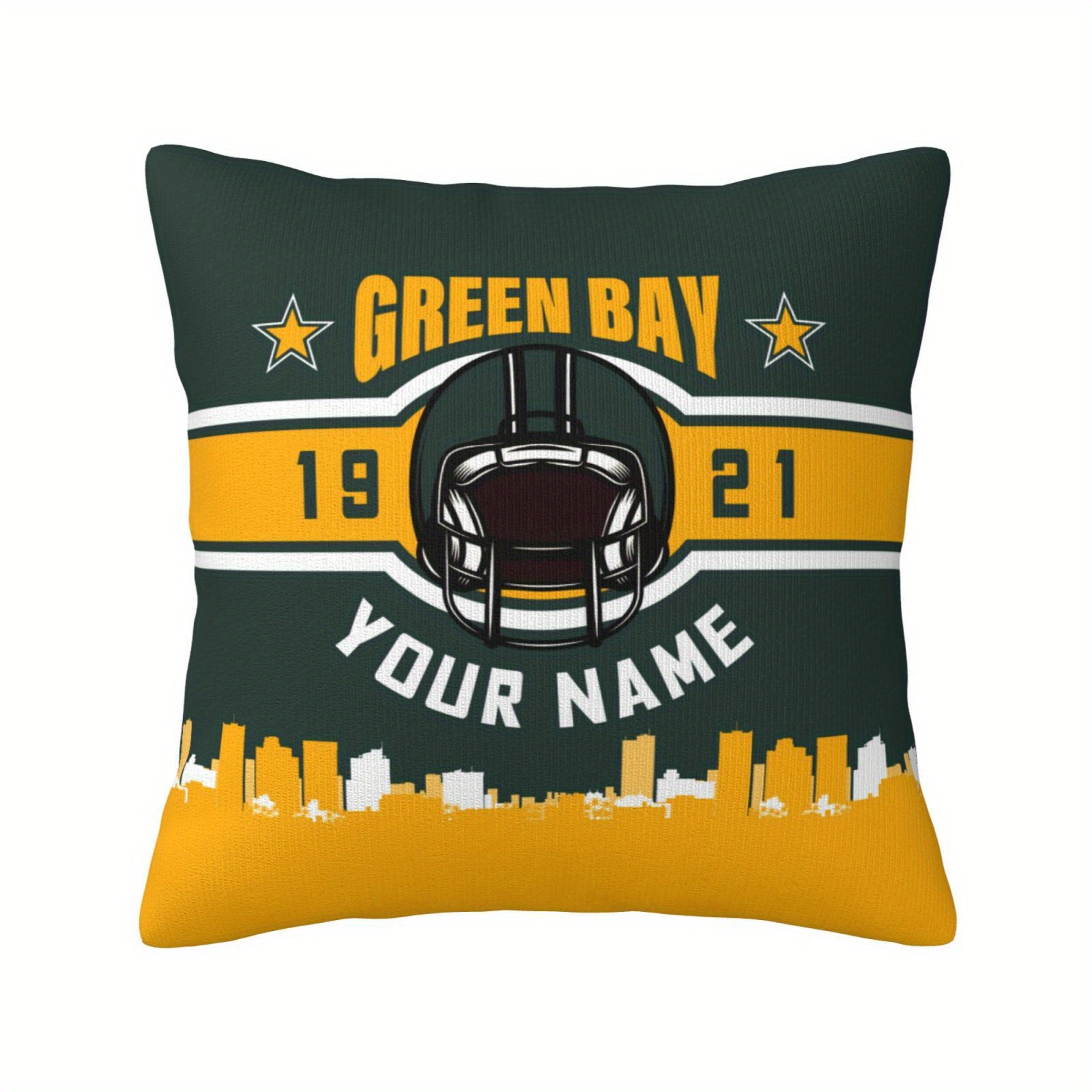 

Custom Pillow Case Cover Personalized Throw Pillowcase With Name Football Fan Gifts For Women Men