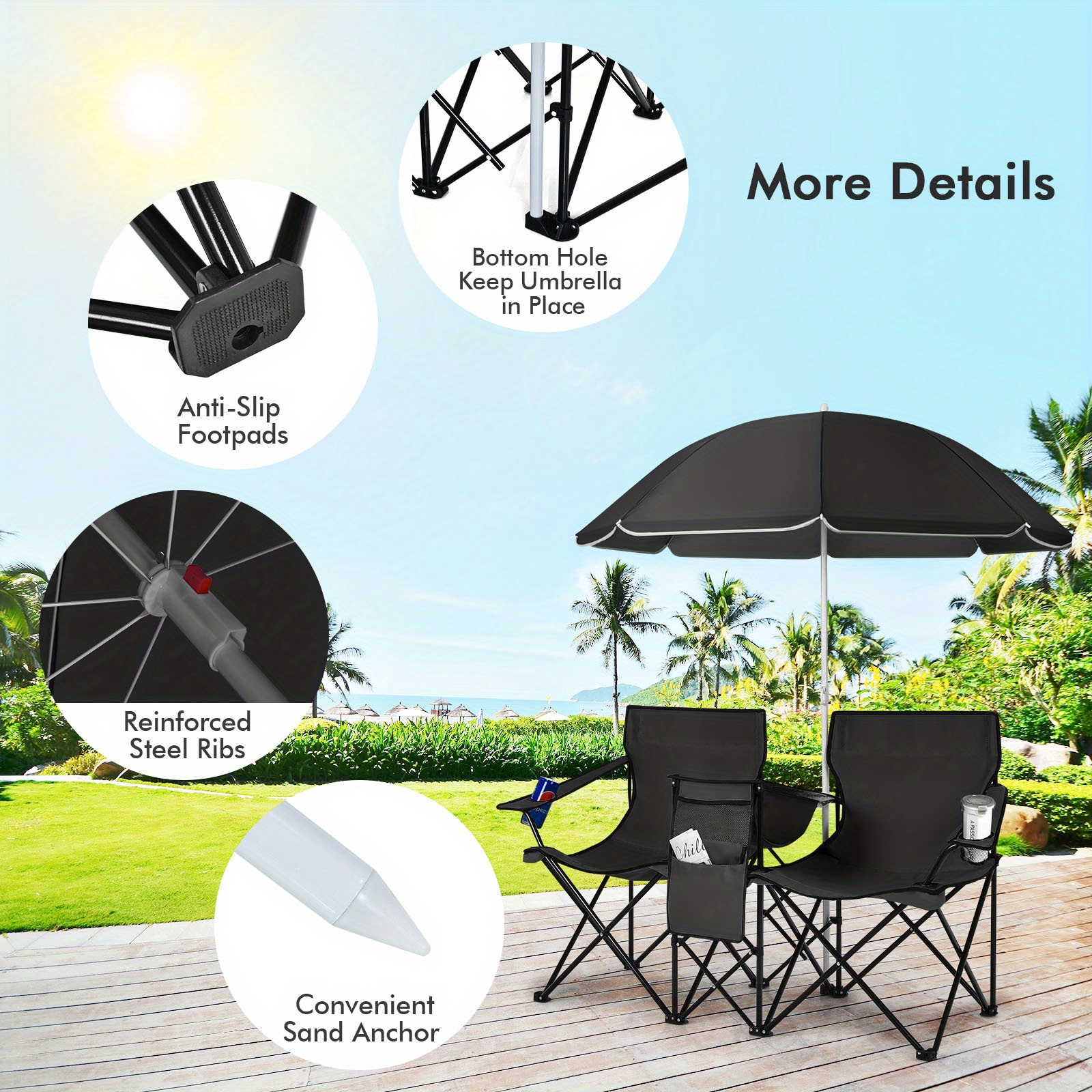 dining patio set with umbrella Outdoor Patio Table and Umbrella Set