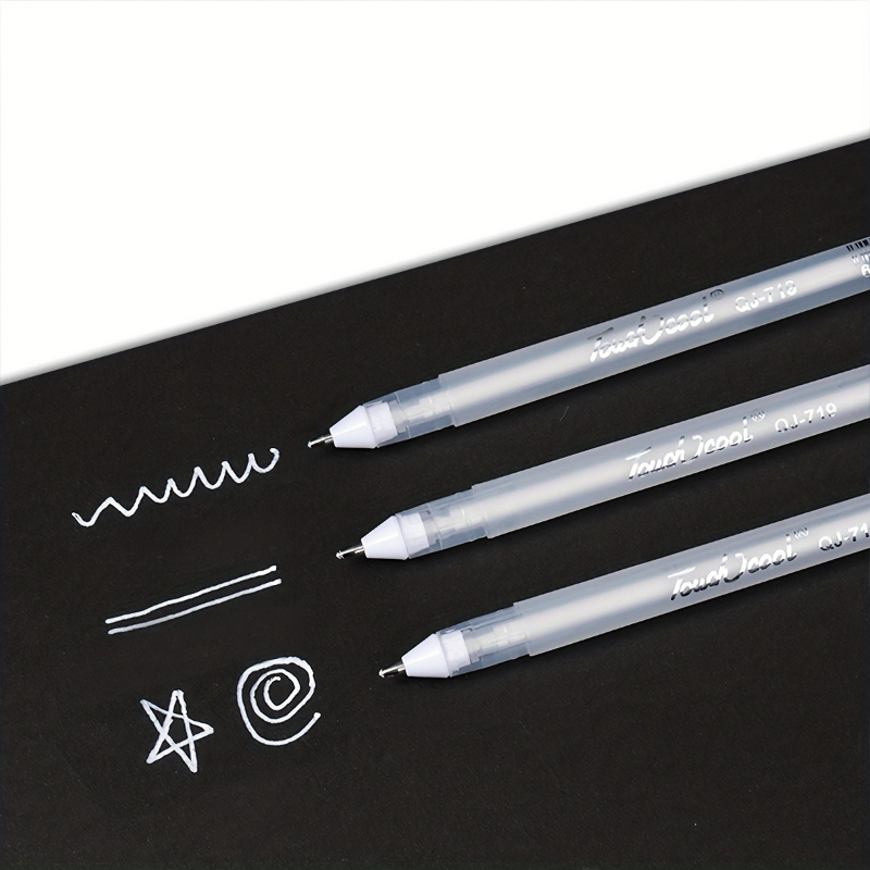 

4pcs - Doodle Hook - Waterproof, Oily Ink For Anime Sketches And Journals - Black Cardboard