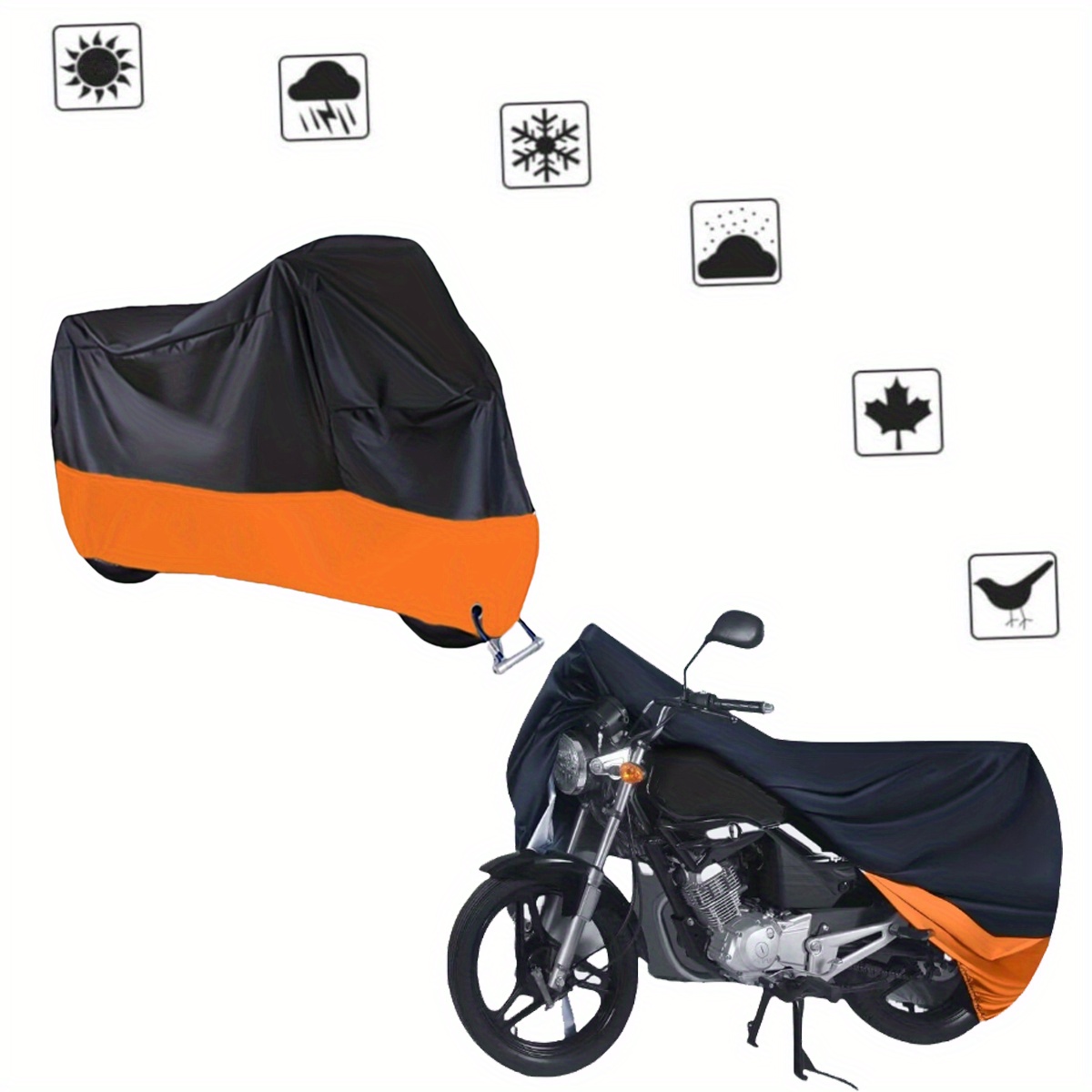 

Motorcycle Cover Waterproof Outdoor Electric Bicycle Cover Outdoor Storage Waterproof Rainproof Sunshade Dustproof