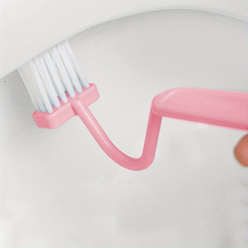 

2-pack Plastic V-shaped Toilet Brush Set, Non-electric Corner Cleaning Brush, Wall-hanging Household Bathroom Cleaning Tool