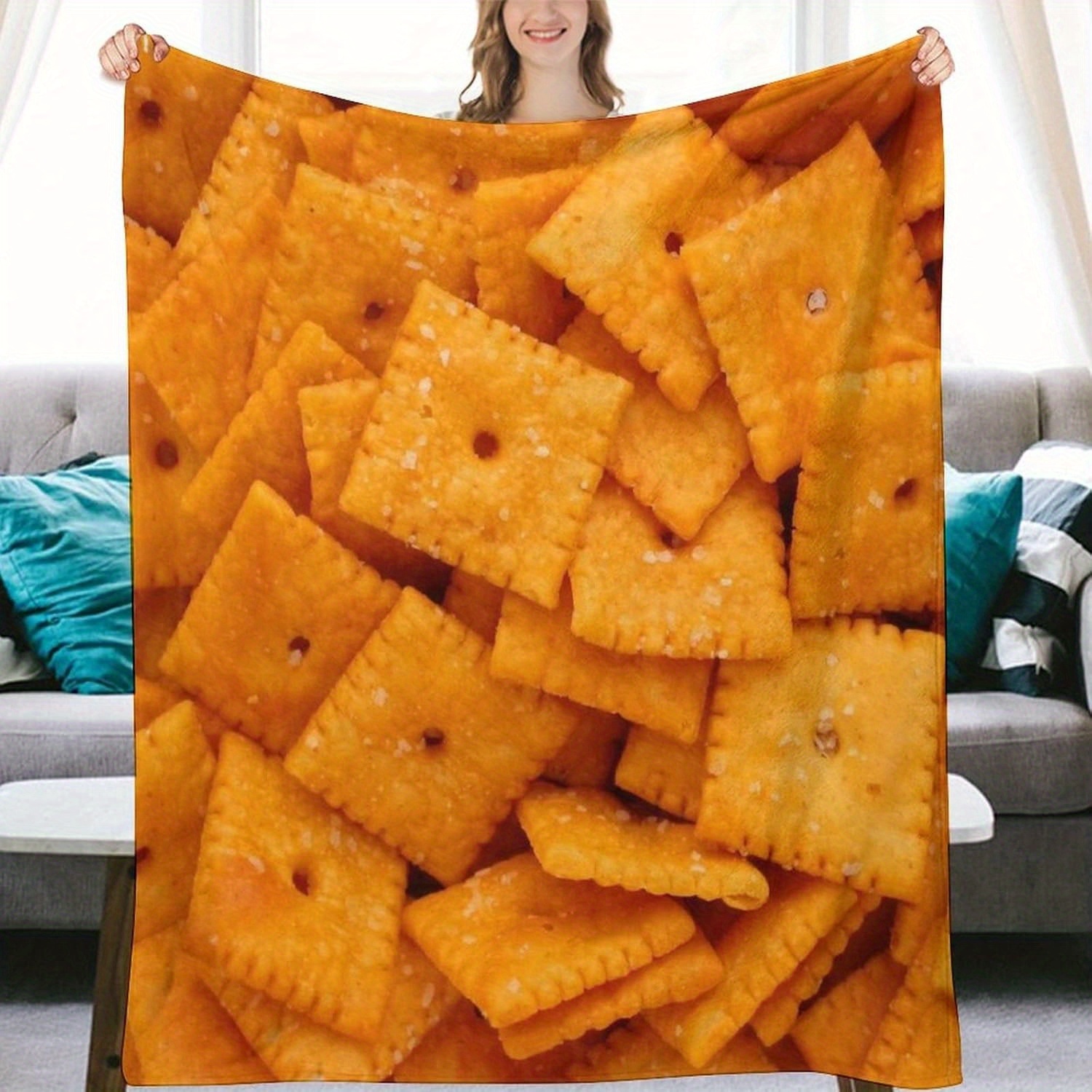 

3d Funny Realistic Food Flannel Fleece Throw Blankets 50"x40" Soft Cozy Fluffy Winter Fall Blanket Cozy Soft Fuzzy Plush Home Decor For Couch Bed Sofa Living Room Bedroom