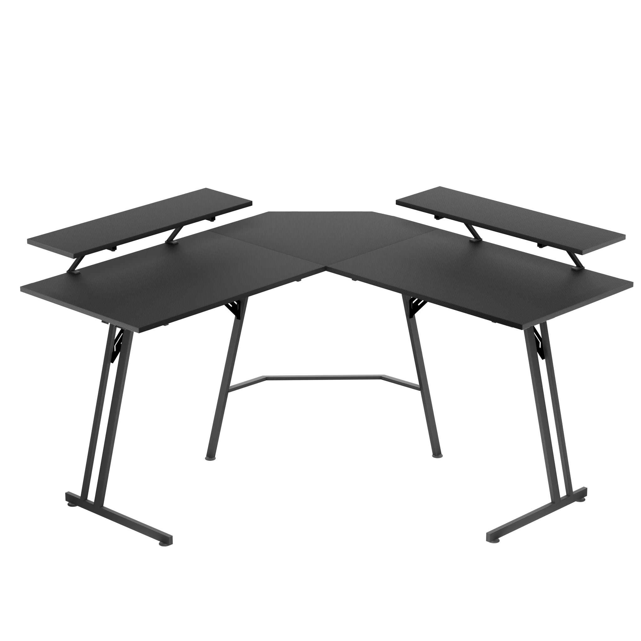 TEMU Gaming Table Pc Table L-shaped Desk L-shaped Black Computer Desk Gaming Table Carbon Fibre Surface