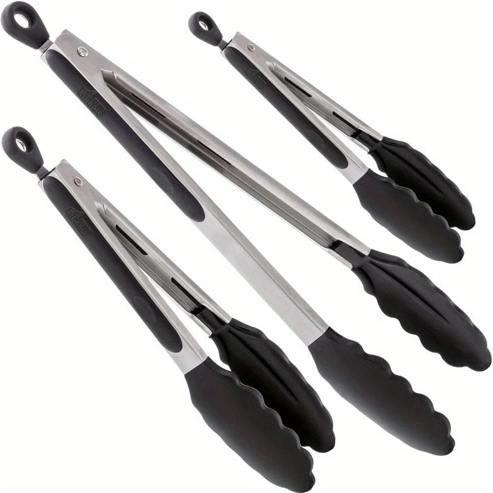 

A Set Of Steel - Tongs, , For Non Pans, Grabbing , , Including 7, 9, And 12 ,