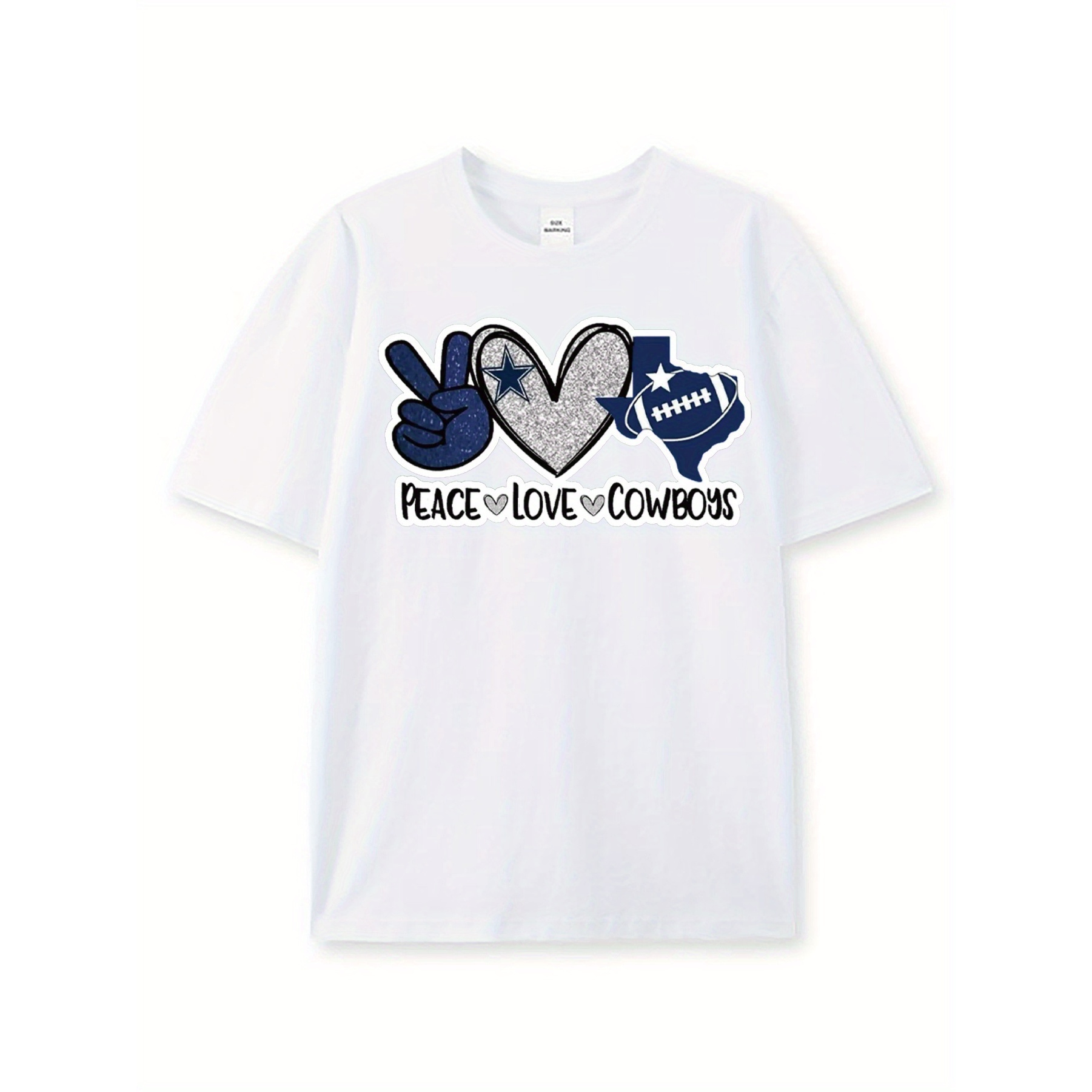 

Peace And Love And Denim Cotton Comfortable T-shirt