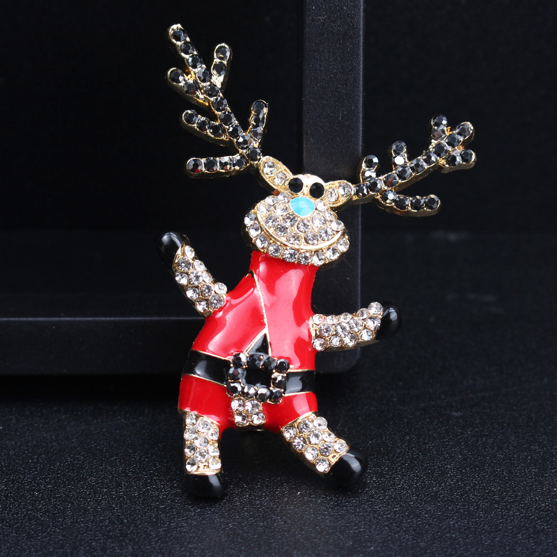 chic vintage inspired   reindeer brooch unique christmas accessory for women details 1