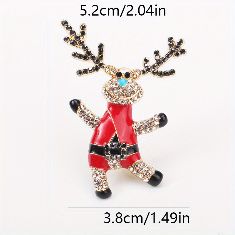 chic vintage inspired   reindeer brooch unique christmas accessory for women details 3