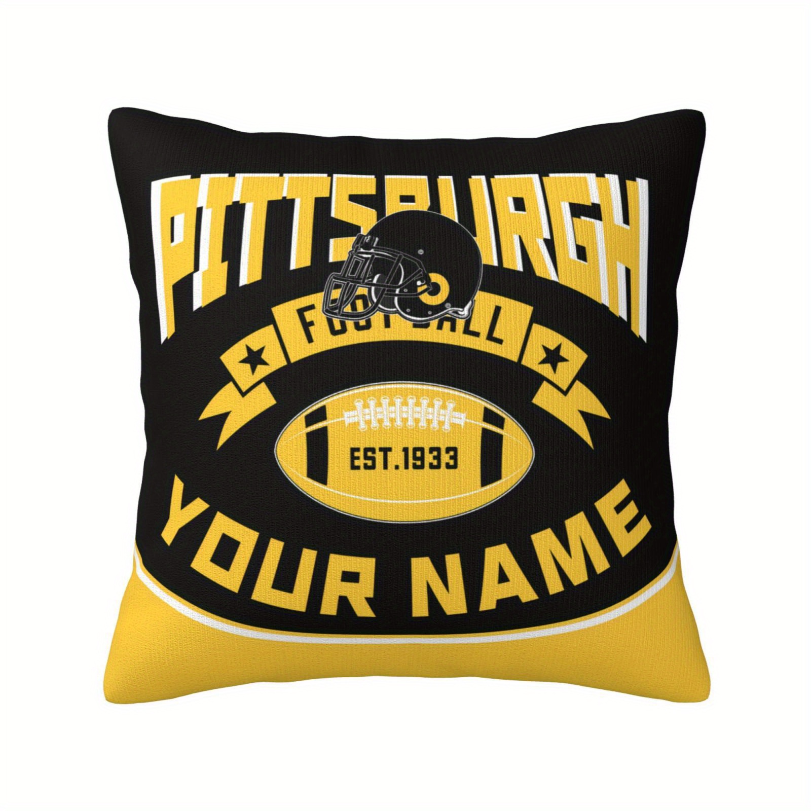 

Custom Pittsburgh Pillow Covers, Personalized Pillowcases, Customized With Names, A Fans, Suitable For Women, Men, And Youth.