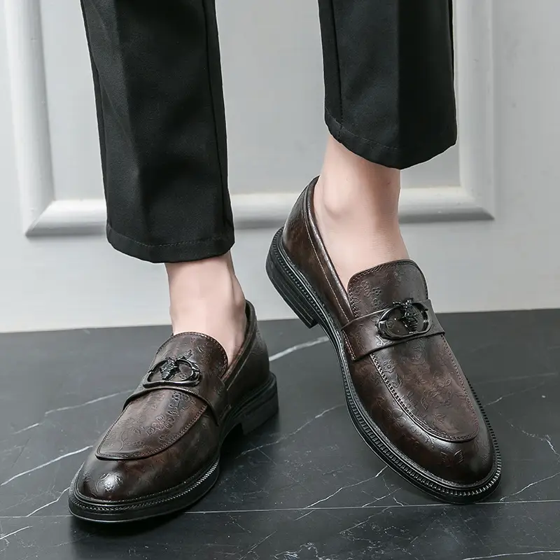 Elegant Men s Slip-On Loafers - Fashionable , Faux with for Weddings & Casual Wear details 0