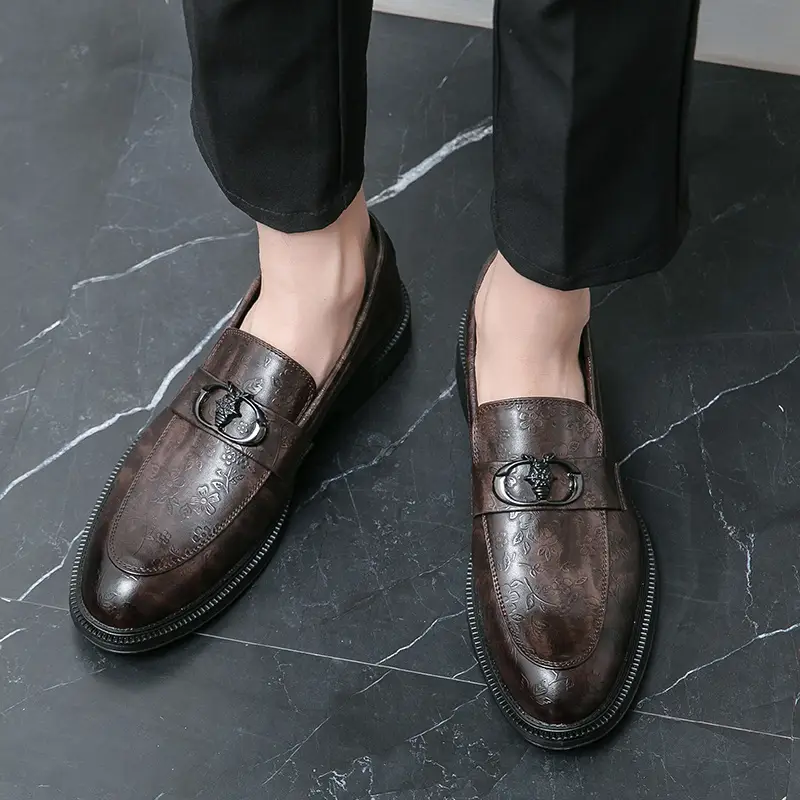 Elegant Men s Slip-On Loafers - Fashionable , Faux with for Weddings & Casual Wear details 3