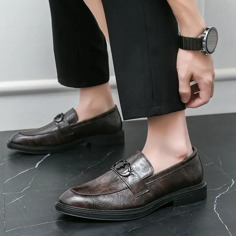Elegant Men s Slip-On Loafers - Fashionable , Faux with for Weddings & Casual Wear details 1