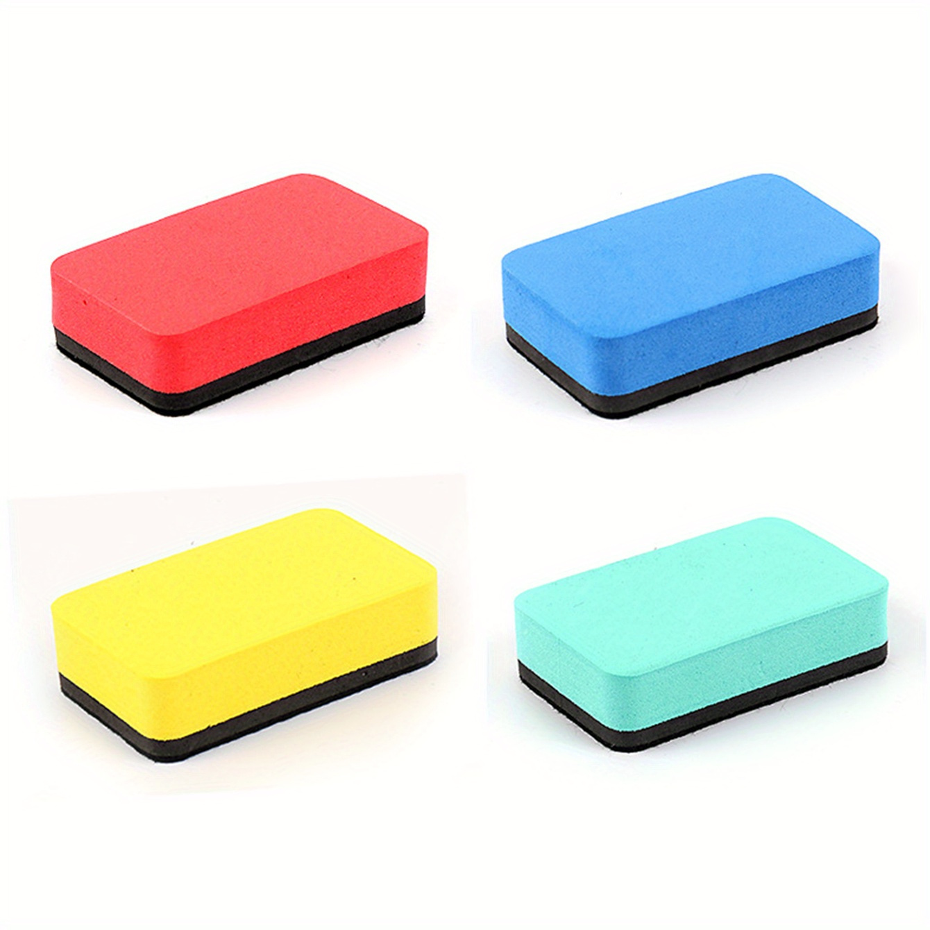 TEMU 4pcs Whiteboard Erasers - Eva , Non-electric, & Use