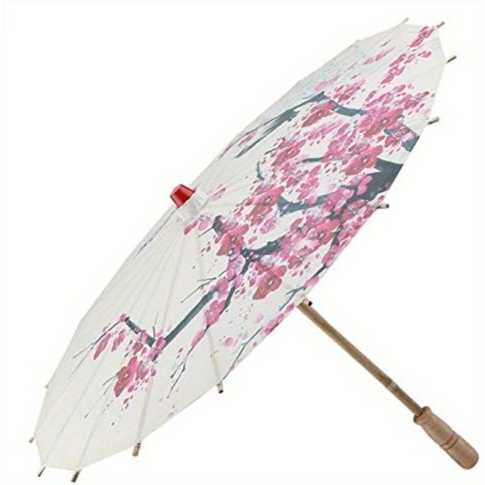 

22in Handmade Paper Umbrella Chinese Art Classical Dance Umbrella Plum For Wedding Parties Photography Costumes Cosplay Decoration And