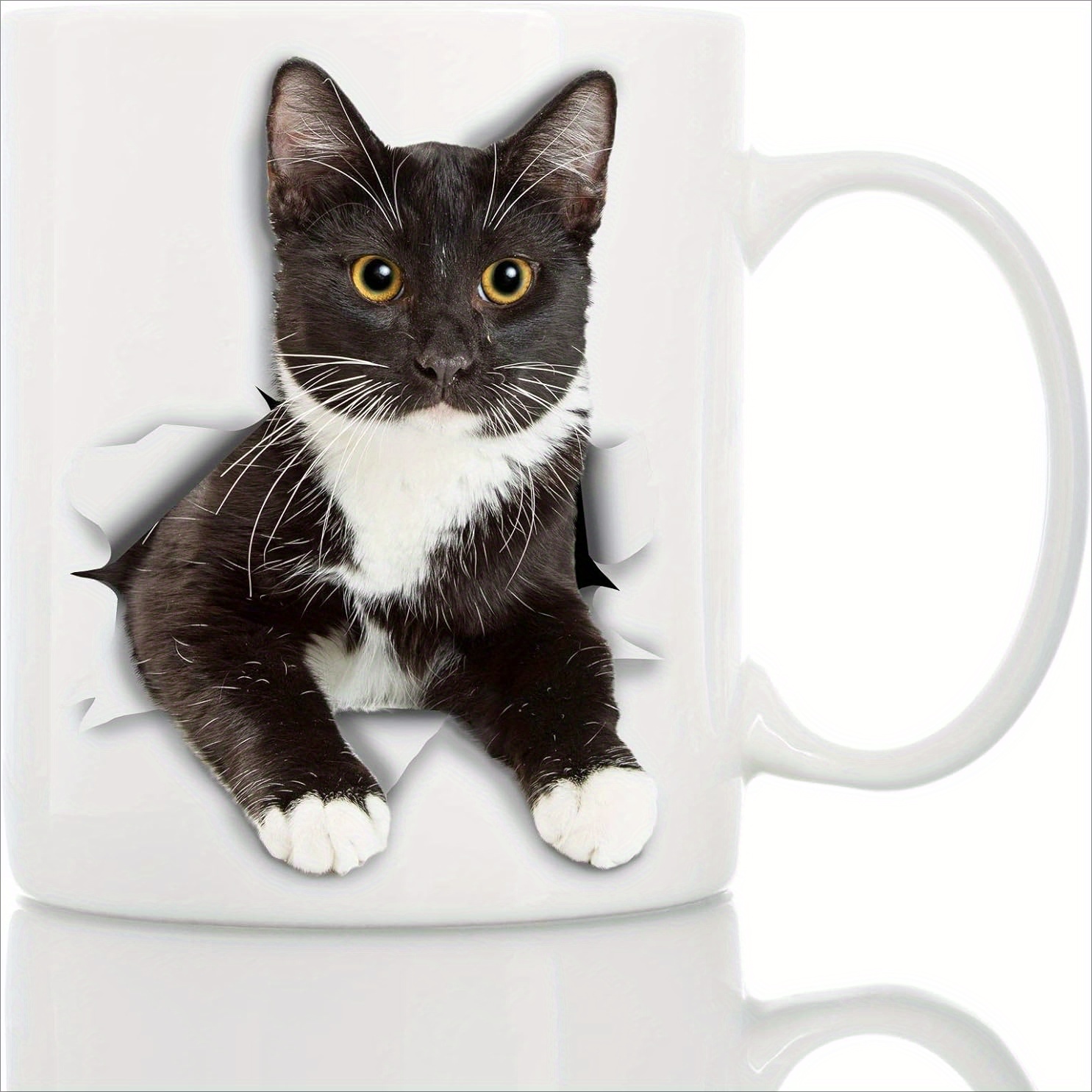 

Cat Coffee Mug - Ceramic Funny Coffee Mug - Lover Gift - Cute Novelty Coffee Mug Present - Great Birthday Or Christmas Surprise For Friend Or Coworker, Men And Women (11oz)