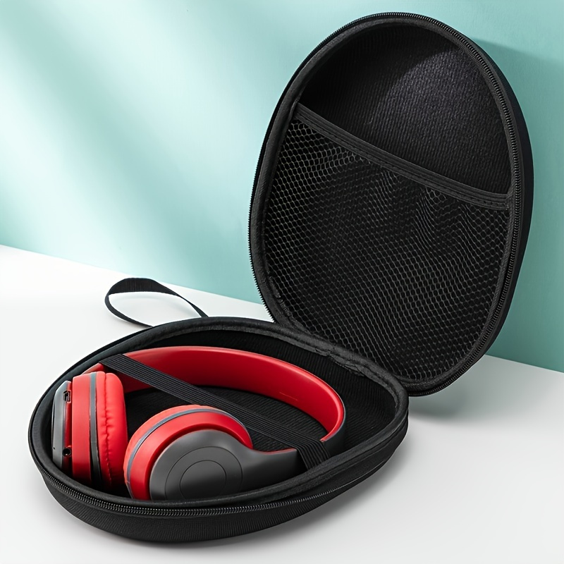 

1pc Eva Headphone Carrying - Shockproof, -, Portable Zippered Organizer - - - For Headsets, , And