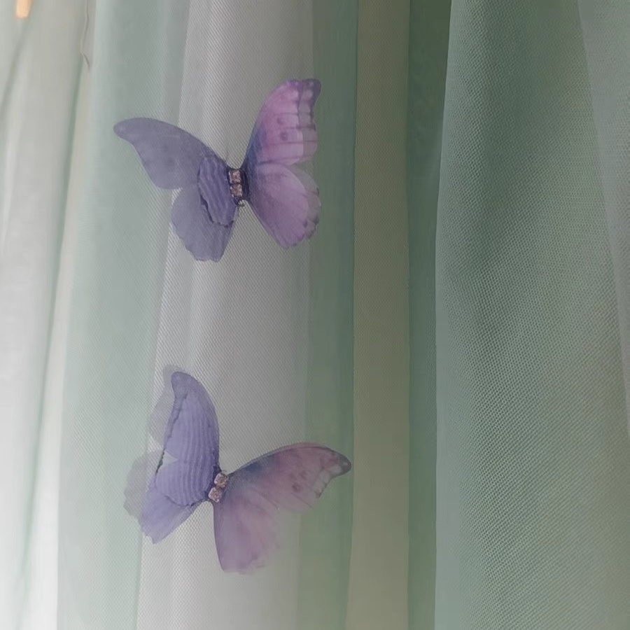 アルバム飾り　蝶々　オーダー受付中（＾∇＾） レース パーツ (27) ダブル蝶々 大 5個売りバタフライ チョウ