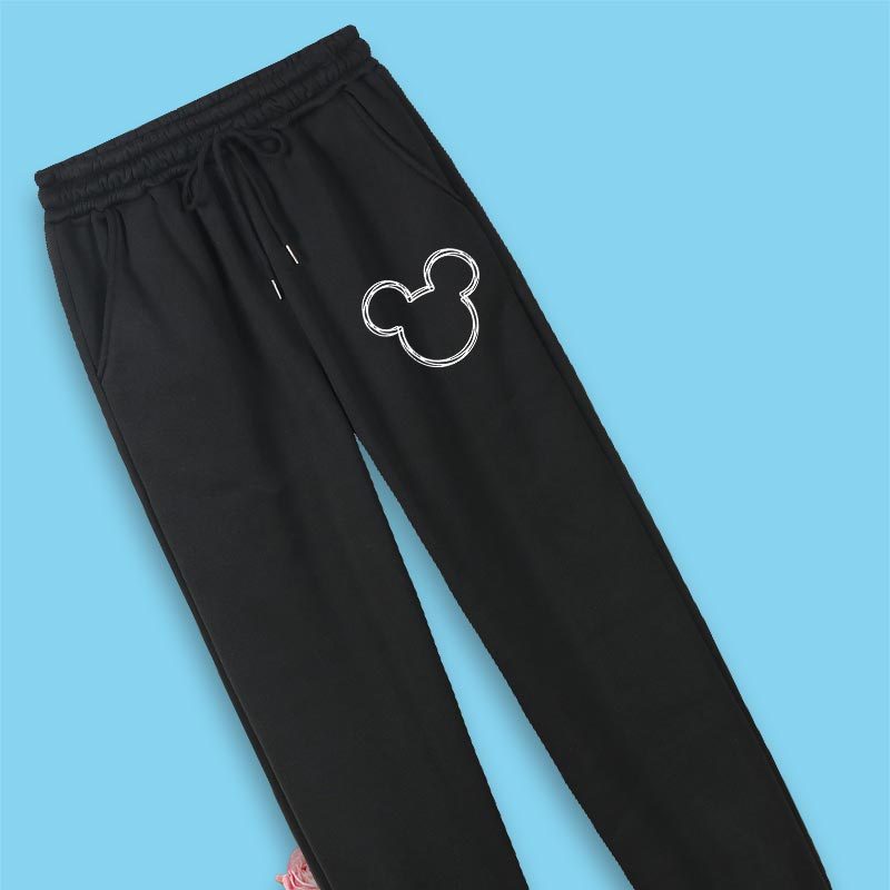 

Women's Cute Mouse Head Print Joggers - Comfy Drawstring Sweatpants With Pockets, Casual Running & Lounge Pants, In Multiple Colors