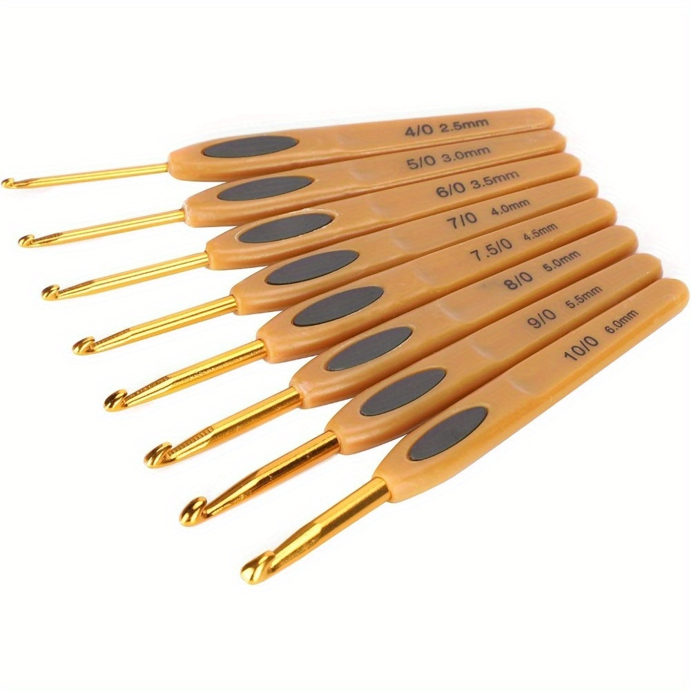 

Set Of Crochet Knitting Aluminum Ergonomic Plastic