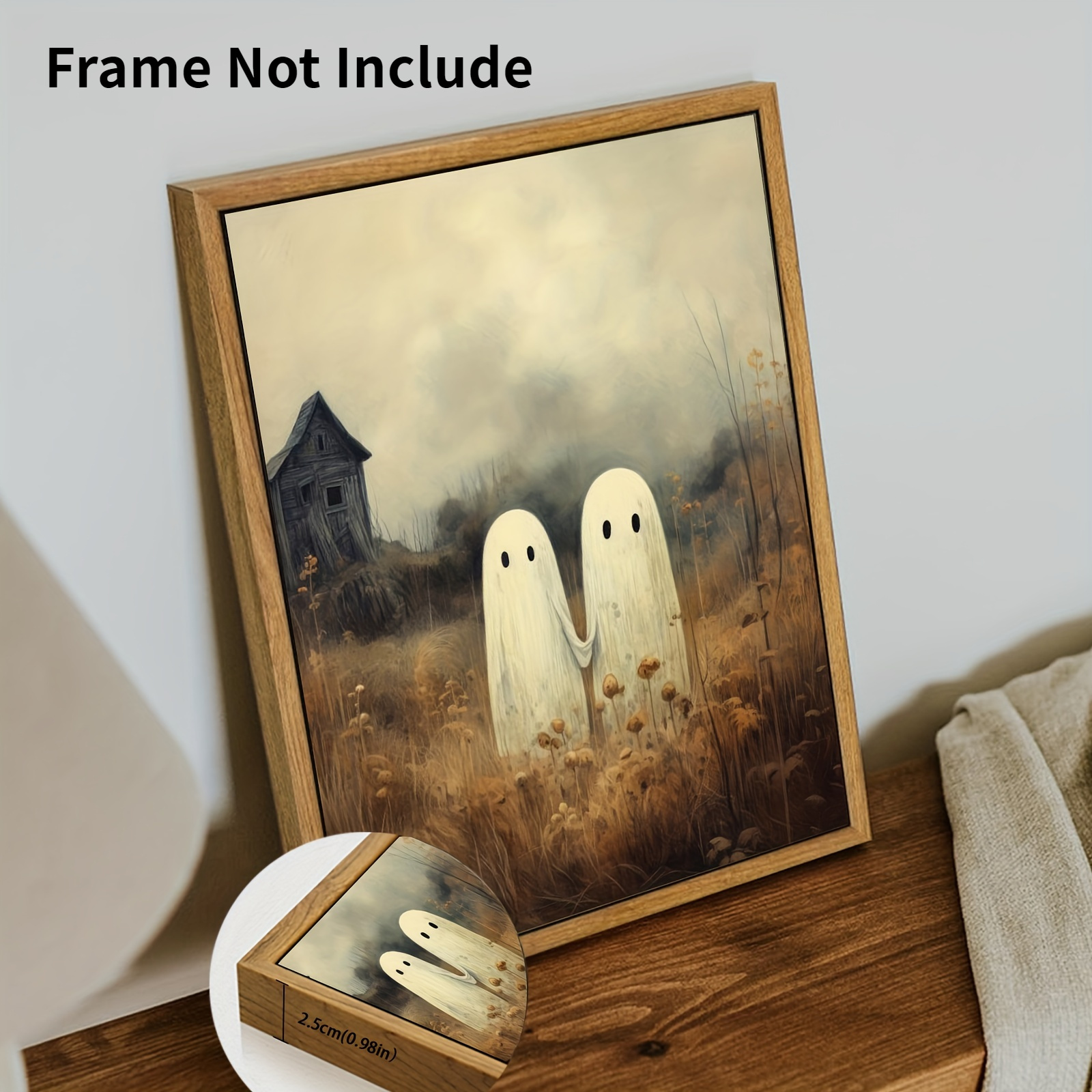 

- 1pc Ghost Painting, For , , Study Hallway- Ready To ( )