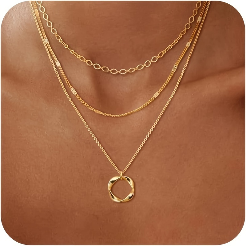 

Irregular Necklace Electroplated Gold Set Women