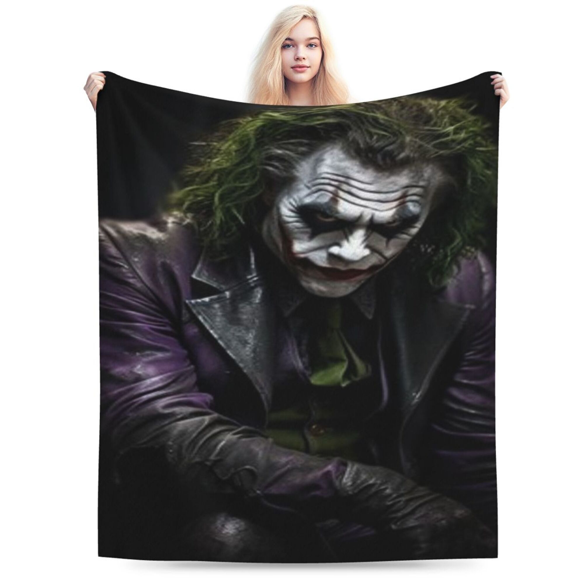 

Ultra-soft Clown Superhero Flannel Throw Blanket - Warm, Durable & Versatile For Couch, Office, Bed, Camping | Perfect Gift Idea