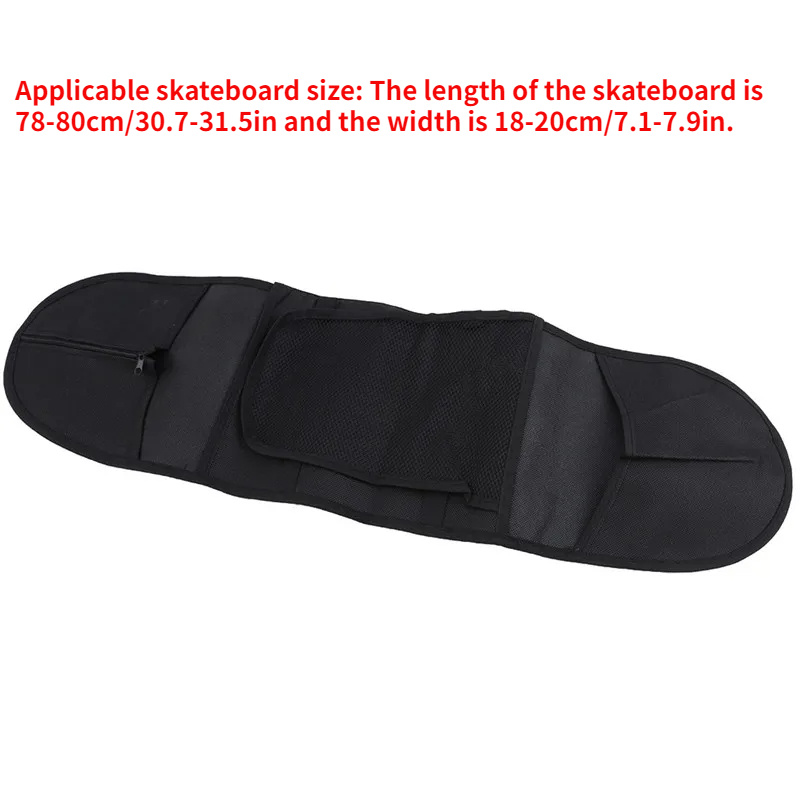 E-shop Robuste Skateboard-Aufbewahrungstasche - Vielseitige Größen in Schwarz | Mit verstellbaren Riemen, für Skateboards, Roller und zusätzliche