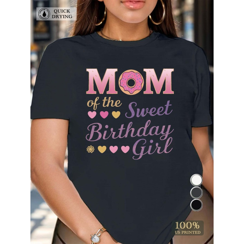 

Mom With Donut Illustration Women's T-shirt