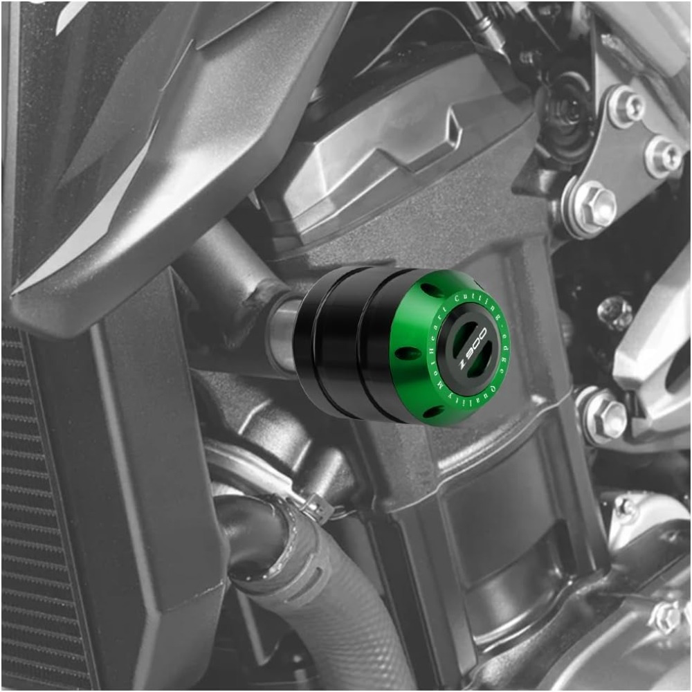 Motorcycle Foot Peg Heel Guards For Kawasaki Z900SE 2022-2025 - CNC Aluminum Protection Plates (Green)