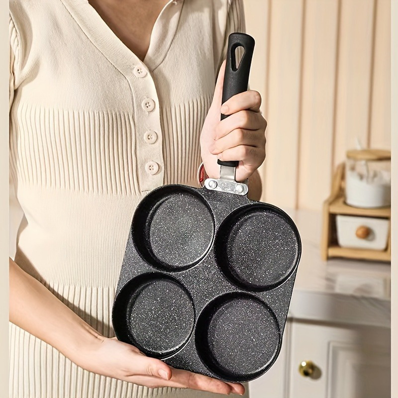 

A 4-cup Cast Iron Suitable For Frying Eggs, Pancakes, And - A Electric-free Breakfast Pan Ideal For Frying, Sautéing, And Cooking Pizza Desserts, Home And Restaurant Use.