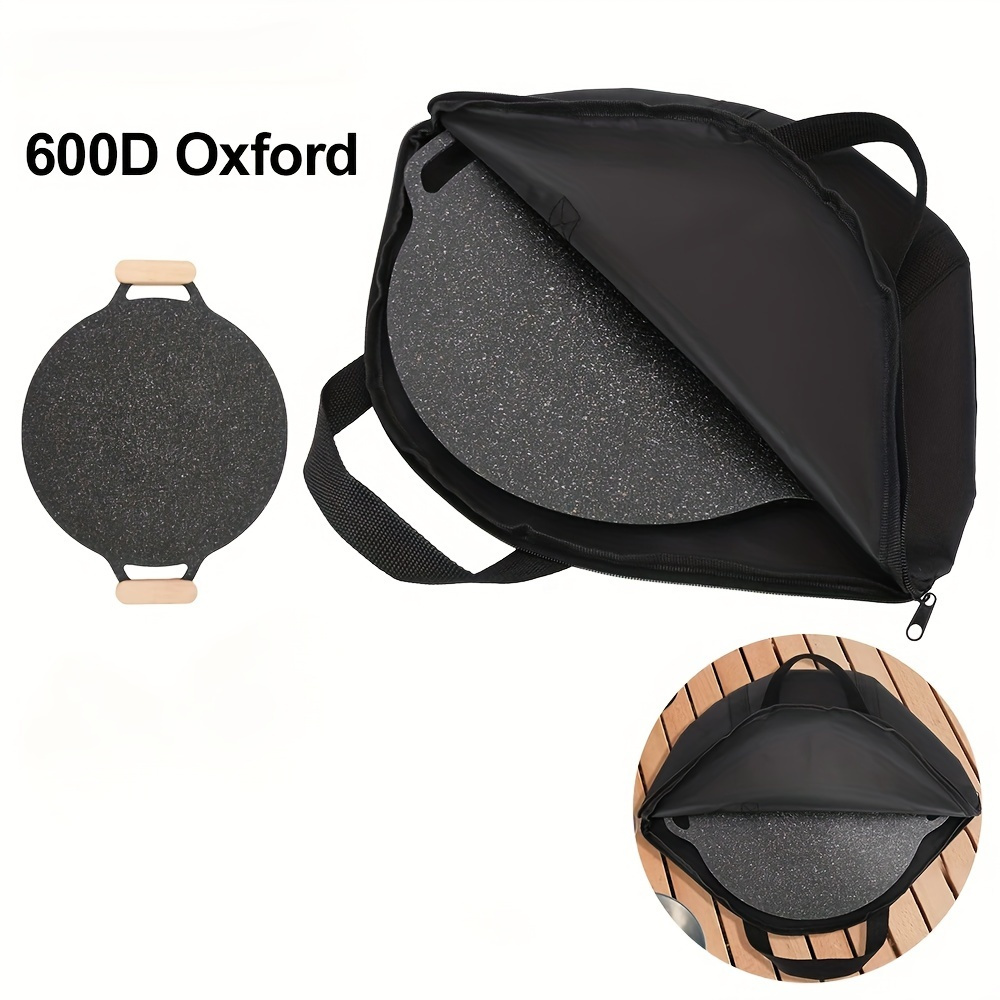 

1pc Waterproof Bbq Grill Tray Carrying Bag, 600d Oxford Fabric, Food- Pouch For Outdoor Kitchen Tools, Fabric Material, Suitable For Food Contact