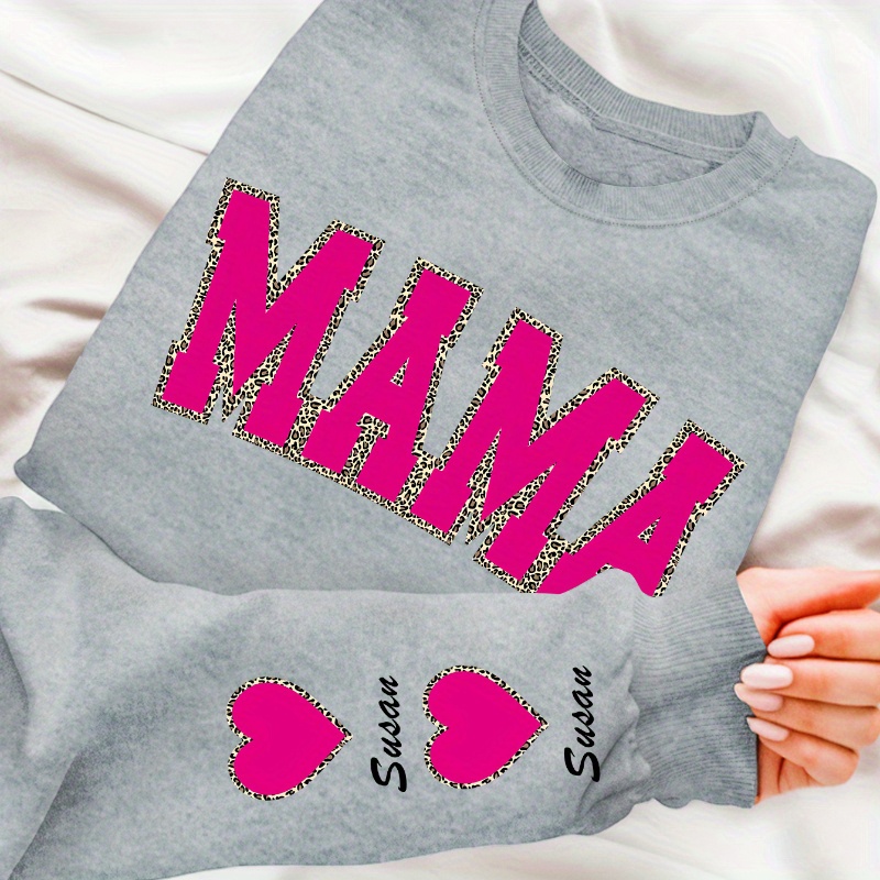 

Letter Print Sweatshirt, Crew Neck Casual Long Sleeve Sweatshirt, Women's Clothing