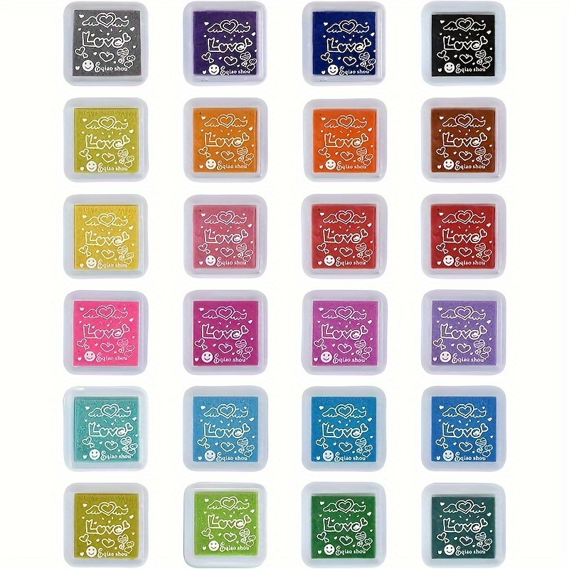 

24 Colors Stamp Pad Ink Set For Paper Craft, Diy Projects, Scrapbooking, Painting, And Birthday Party Favors